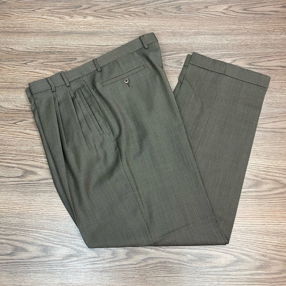 Zanella Taupe, Grey & Black Check Pants 40x34